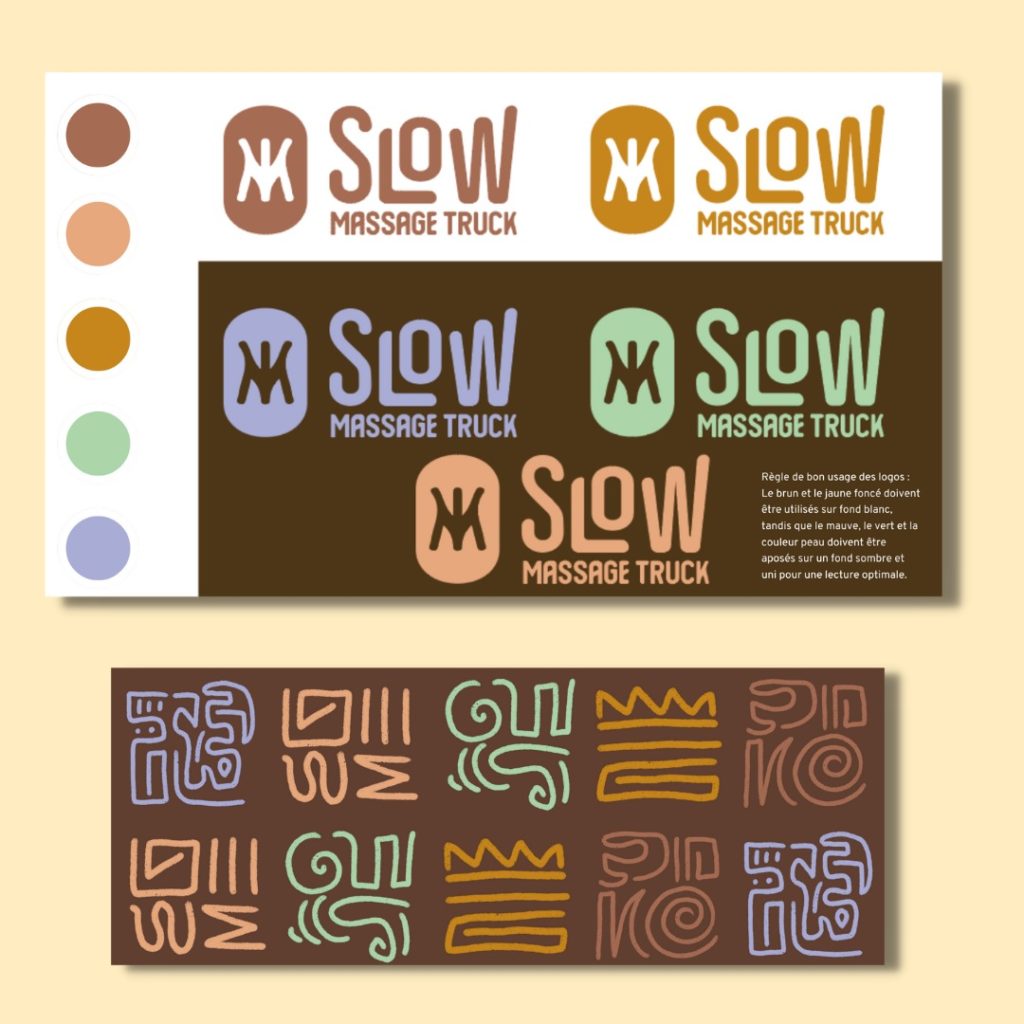 Identité visuelle et logo pour Slow Massage Truck