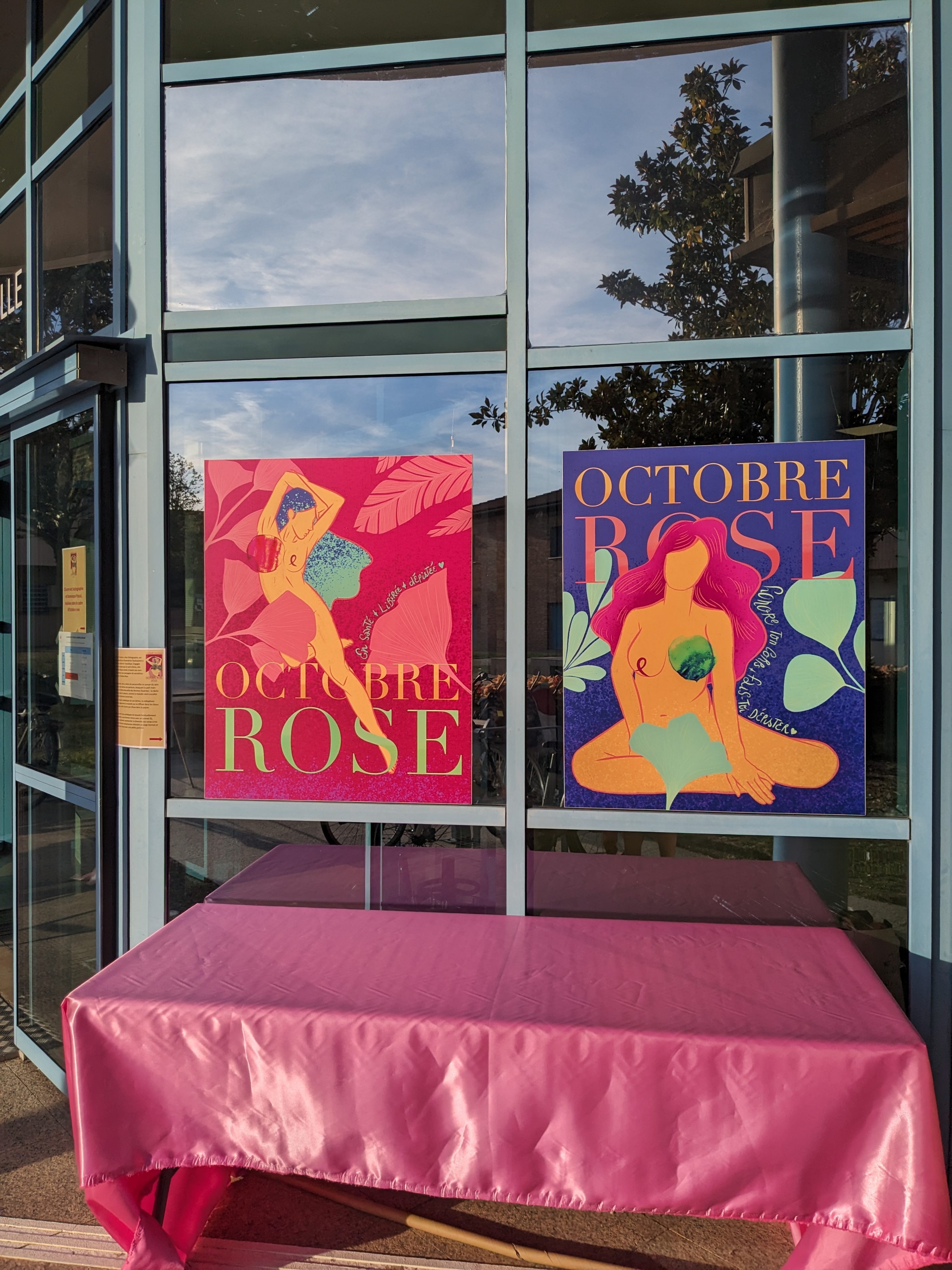 Deux affiches illustrées pour Octobre Rose